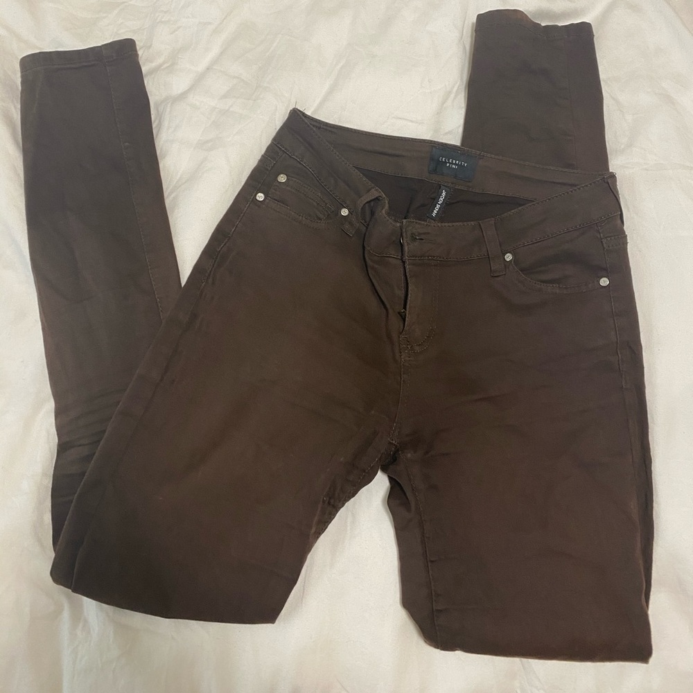 Brown skinny pants